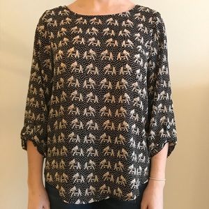 Elephant Print Blouse